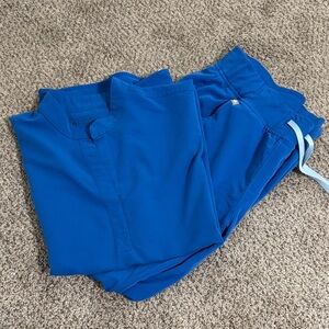 Figs Women's Royal Blue Joggers- XS top & small joggers